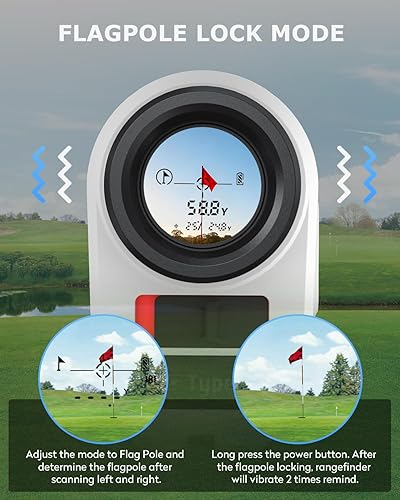 Miniatura 4 de Telémetro de golf X1 con pendiente, bloqueo de asta de bandera y vibración, telémetro láser 660/1100YDS para golf y caza, buscador láser recargable