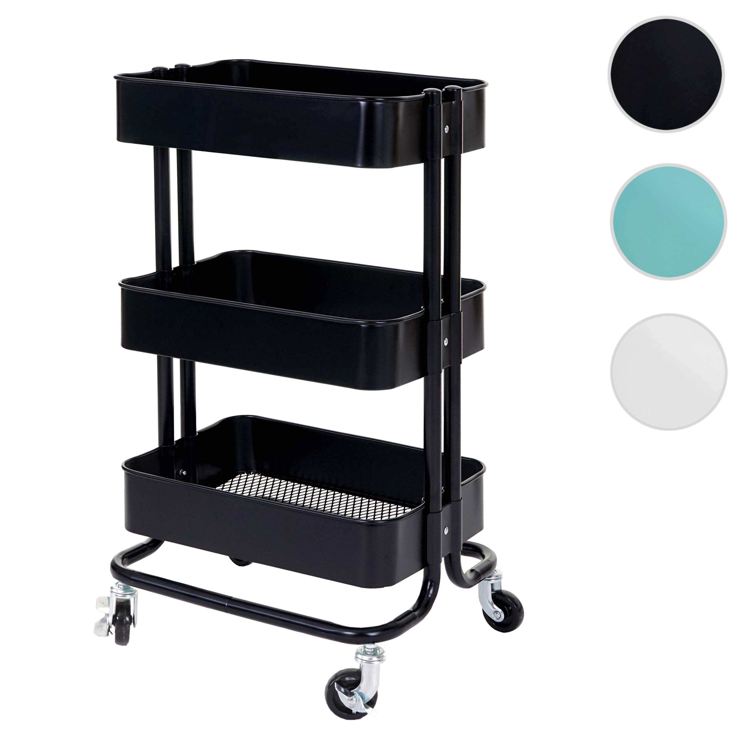 Mendler Camarera HWC C64, Carrito de Cocina Bar - Carro Carro de Transporte con Ruedas, Metal 79 x 44 x | Carrito de bar, carro de té, carrito de transporte