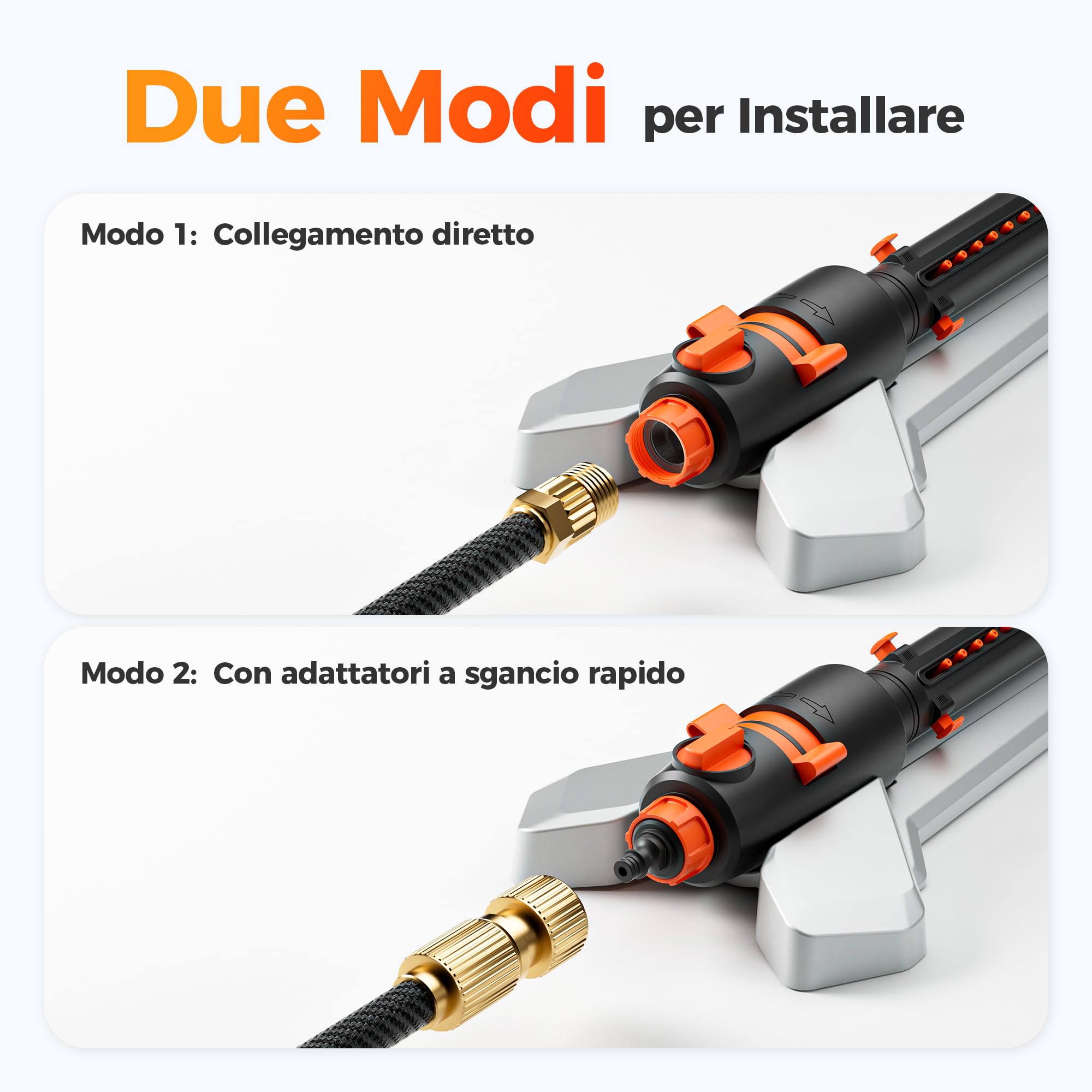 Diivoo Irrigatore Oscillante Turbo per Prato e Giardino, Base Metallica | Irrigatore Rettangolare 17 Ugelli, Regolazione Continua, Filtro Metallico, Copertura 352 m² per Esterni & Grandi Superfici
