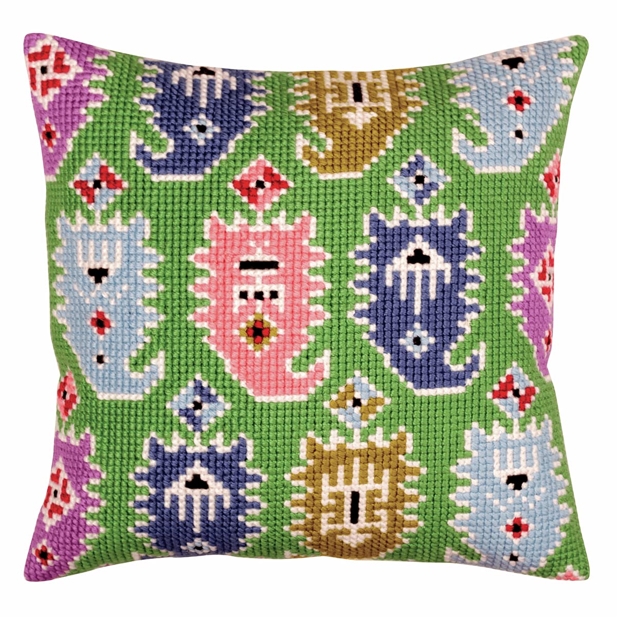 Collection D'Art Kit de coussin au point de croix motif cachemire, article: 5 374 Taille 40x40 cm.