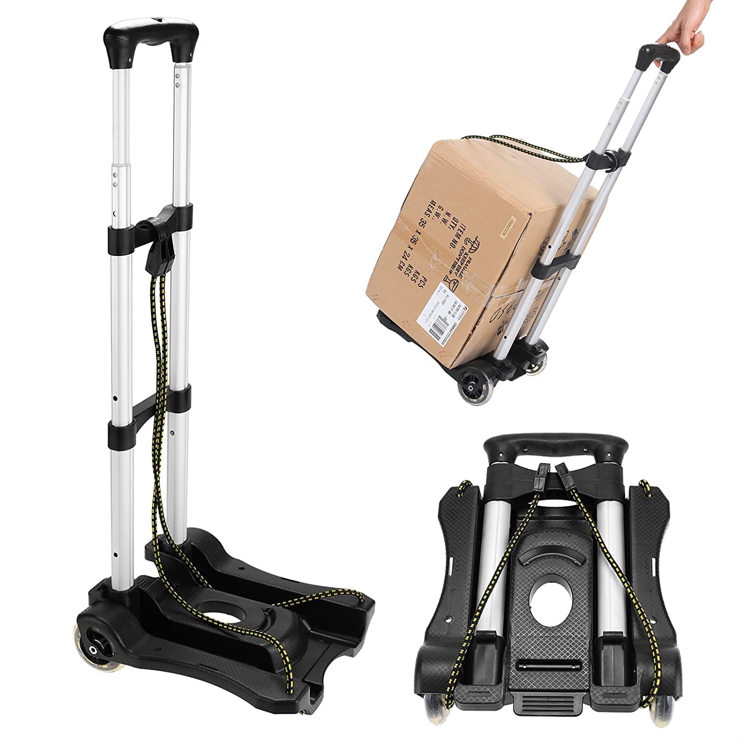 Buy Digi Plastic Heavy Duty Portable Trolley 40 KG Luggage Cart Carrier