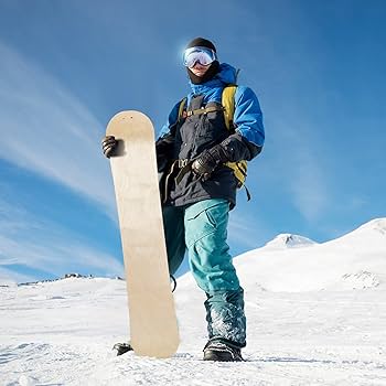 ま　木目調スノーボード バインディング付き Amazon | GYMAX 木製スノーボード スノー用スケートボード