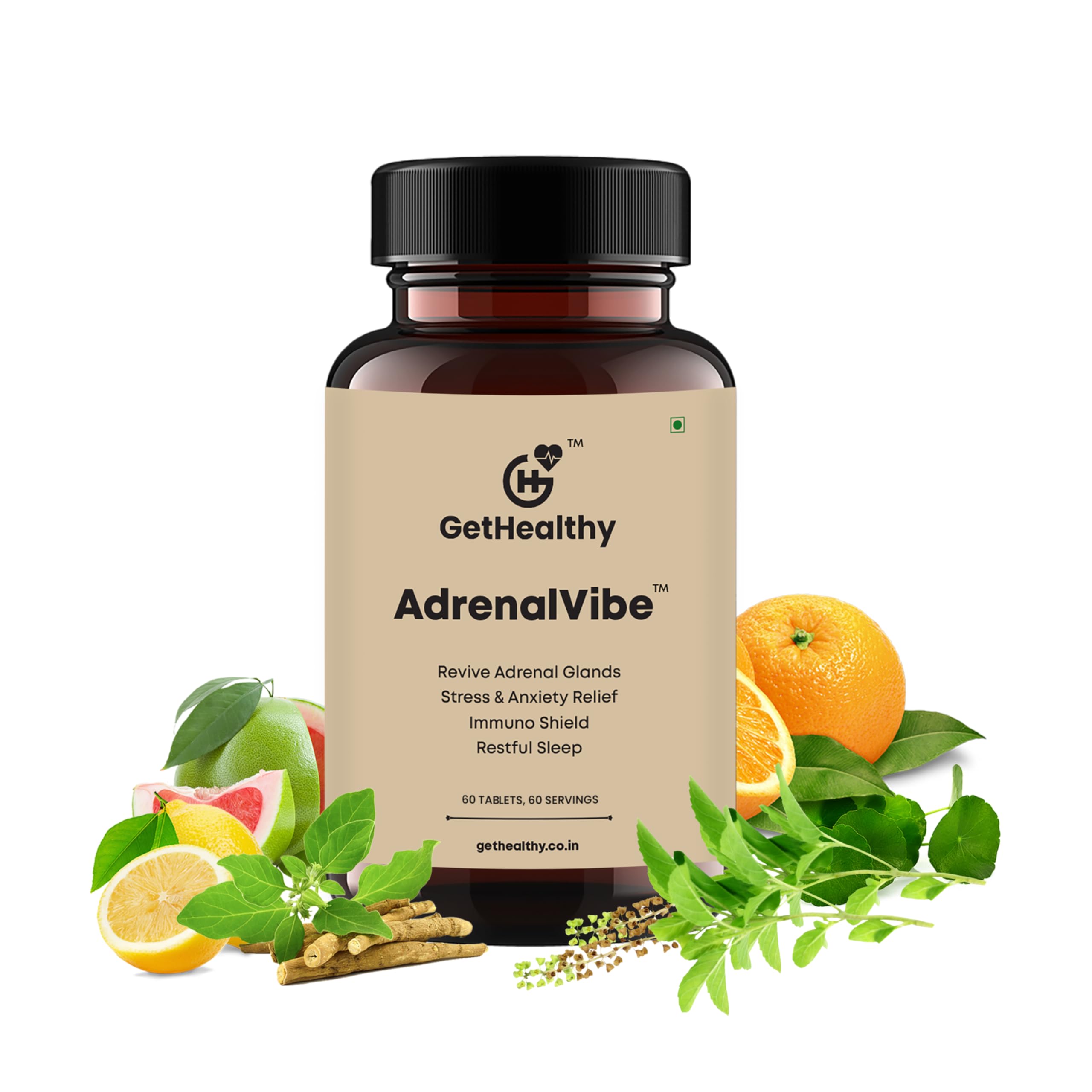 GetHealthy AdrenalVibe – Scientifically Engineered with 10mg Premium Melatonin and 19 Bioactive Ingredients for Delta Sleep, Adrenal Glands Health, Stress and Anxiety Relief & Immune Support – Includes High Potency Vitamin C, D3, K2-MK7, Zinc, As (B0D4X5CFQK) Amazon Price History, Amazon Price Tracker