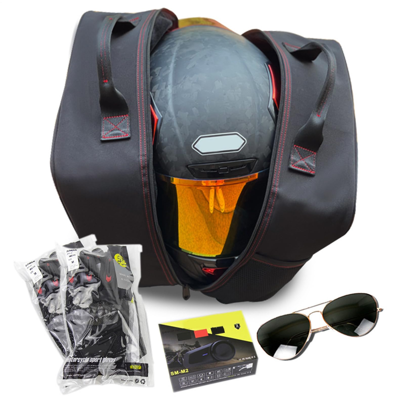 Genérico per caschi da moto, in tessuto Oxford di grande capacità, impermeabile, per caschi | per uomo donna coppia appassionato principiante equitazione all'aperto campeggio