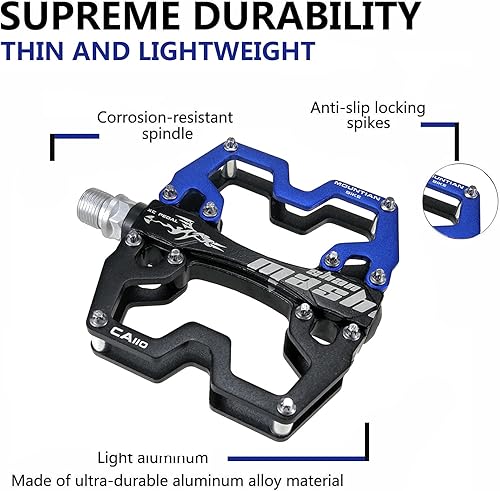 Miniatura 4 de Bicicleta de montaña MTB pedales paralelo bicicleta carretera pedal 916 pulgadas ultraligero plano aleación de aluminio sellado rodamiento con