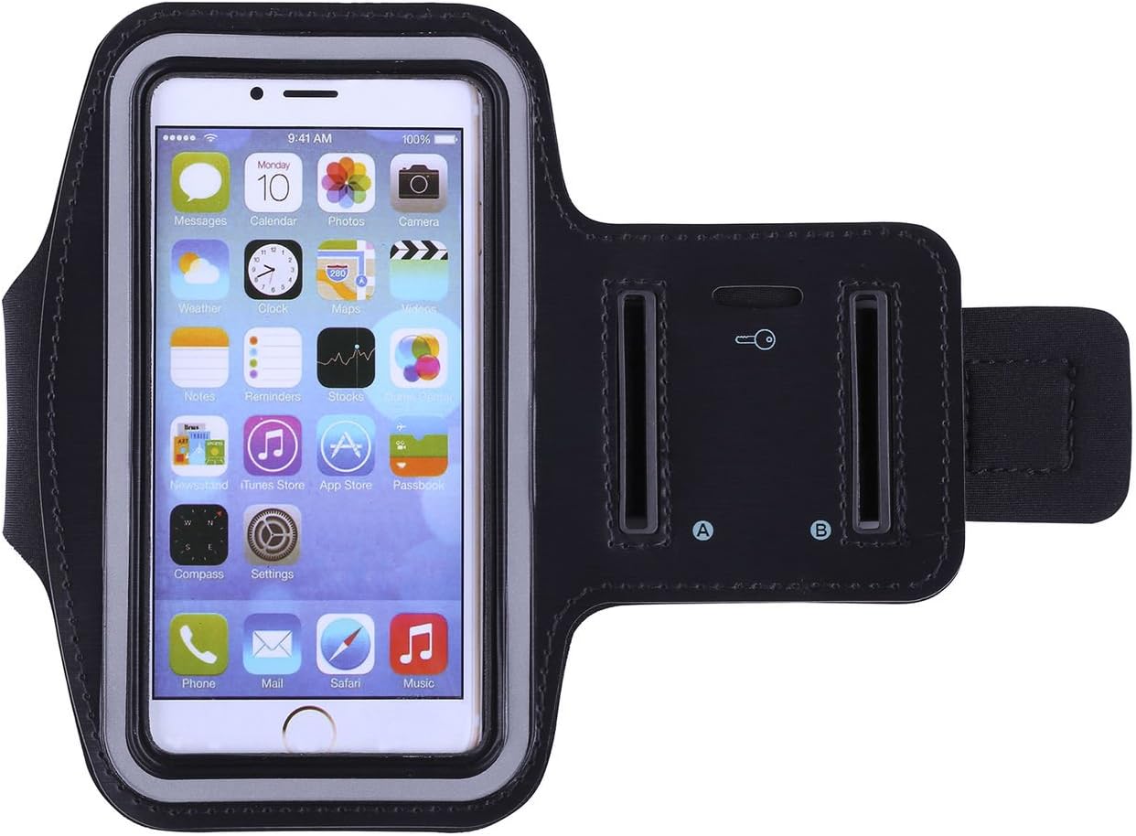 Tomrow Sports Running Phone Armband - Water Resistant Arm Band with Key Holder for iPhone 7S Plus (5.5")