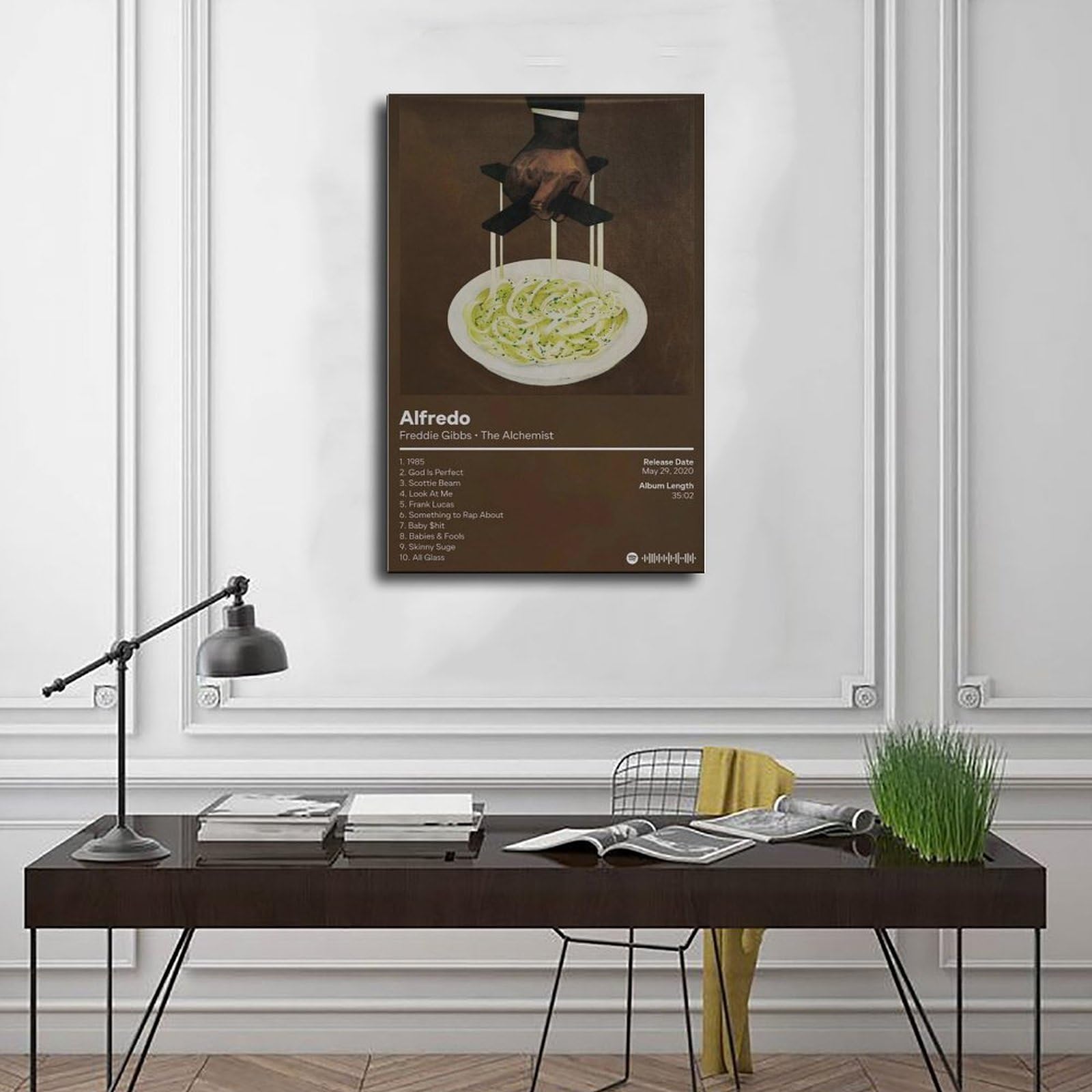 PJEYGF Poster su tela di Freddie Gibbs & The Alchemist - Alfredo - Album musicale Poste per la decorazione della casa regalo