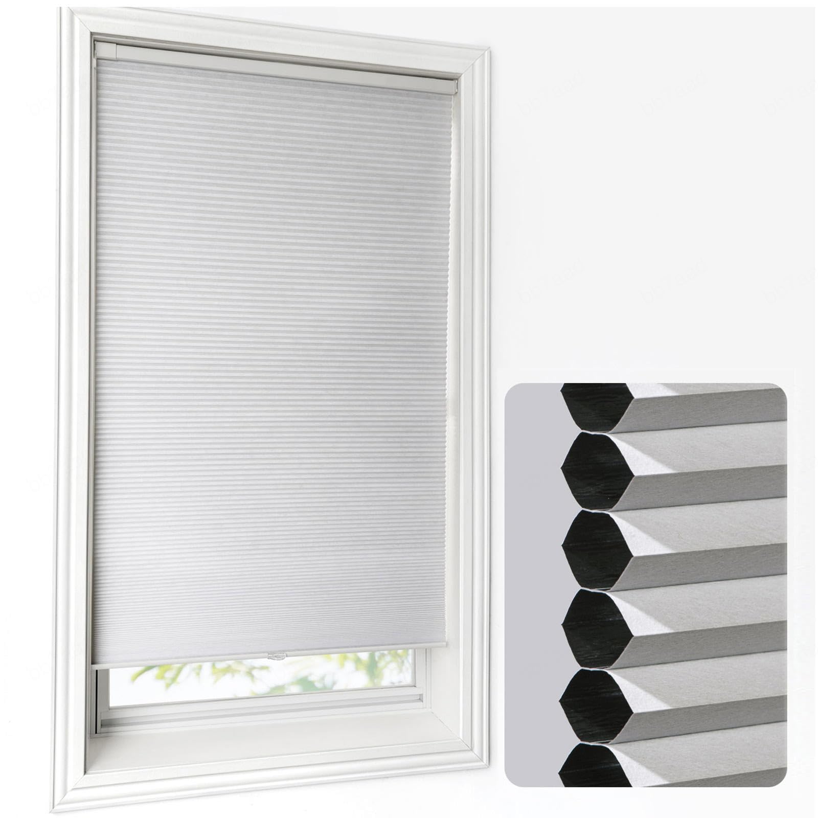 Stores cellulaires sans fil sans perçage stores plissés nid d'abeille occultants 65x160cm