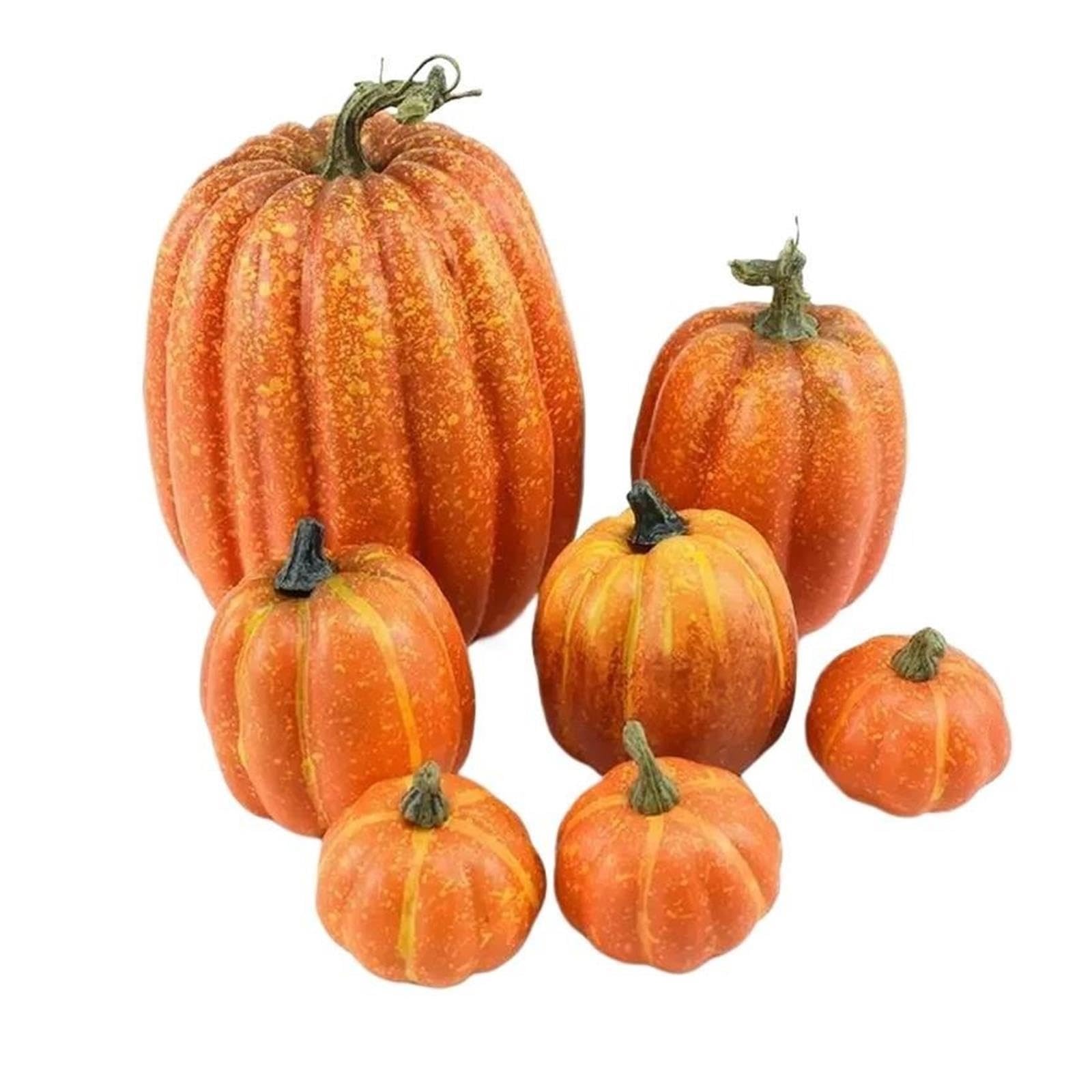 7 Stück Kürbis-Herbstdekoration, Halloween-Erntefest