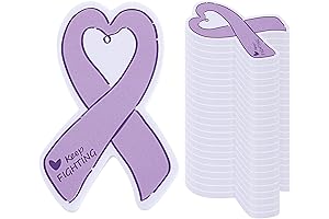 Fulmoon 24 Pack Purple Ribbon Awareness Note Pad for Lupus, Overdose, Domestic...