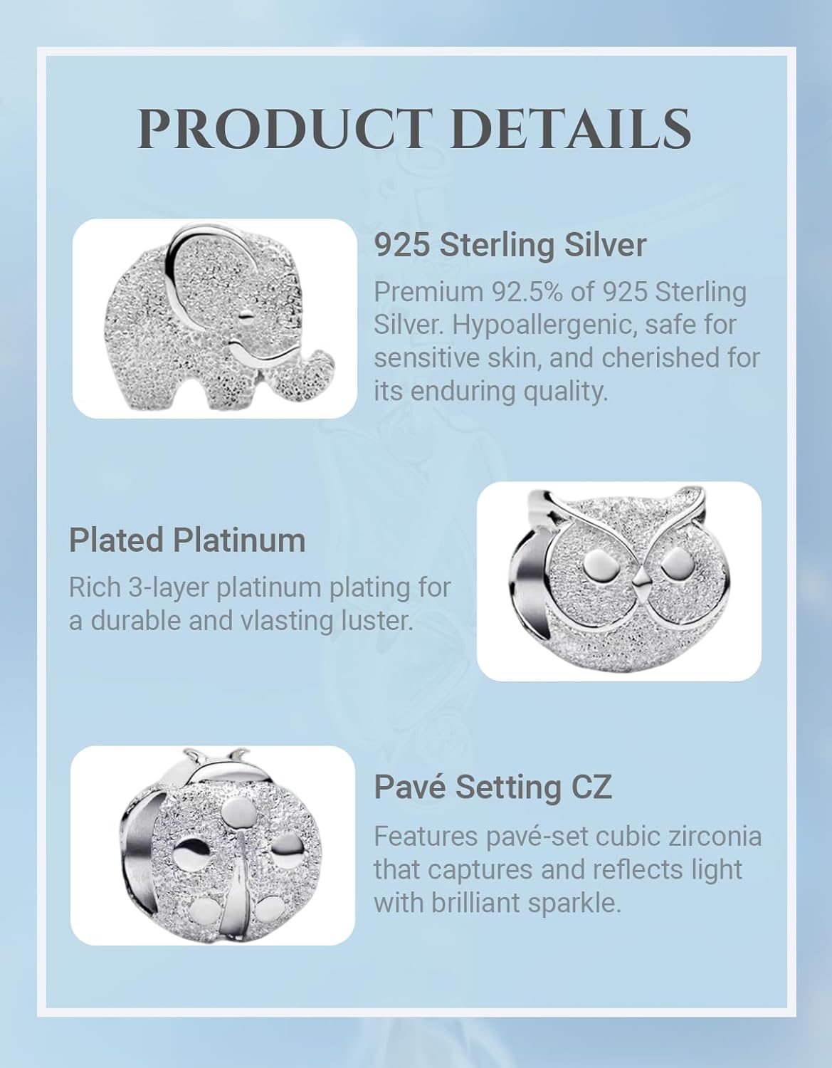 925 Sterling Silver Bead Charm Love Heart Family Charms Fit for Pandora Bracelets and Necklaces Christmas Dangle Pendant for Women Jewelry, Valentine's Day Birthday Gift - Image 4