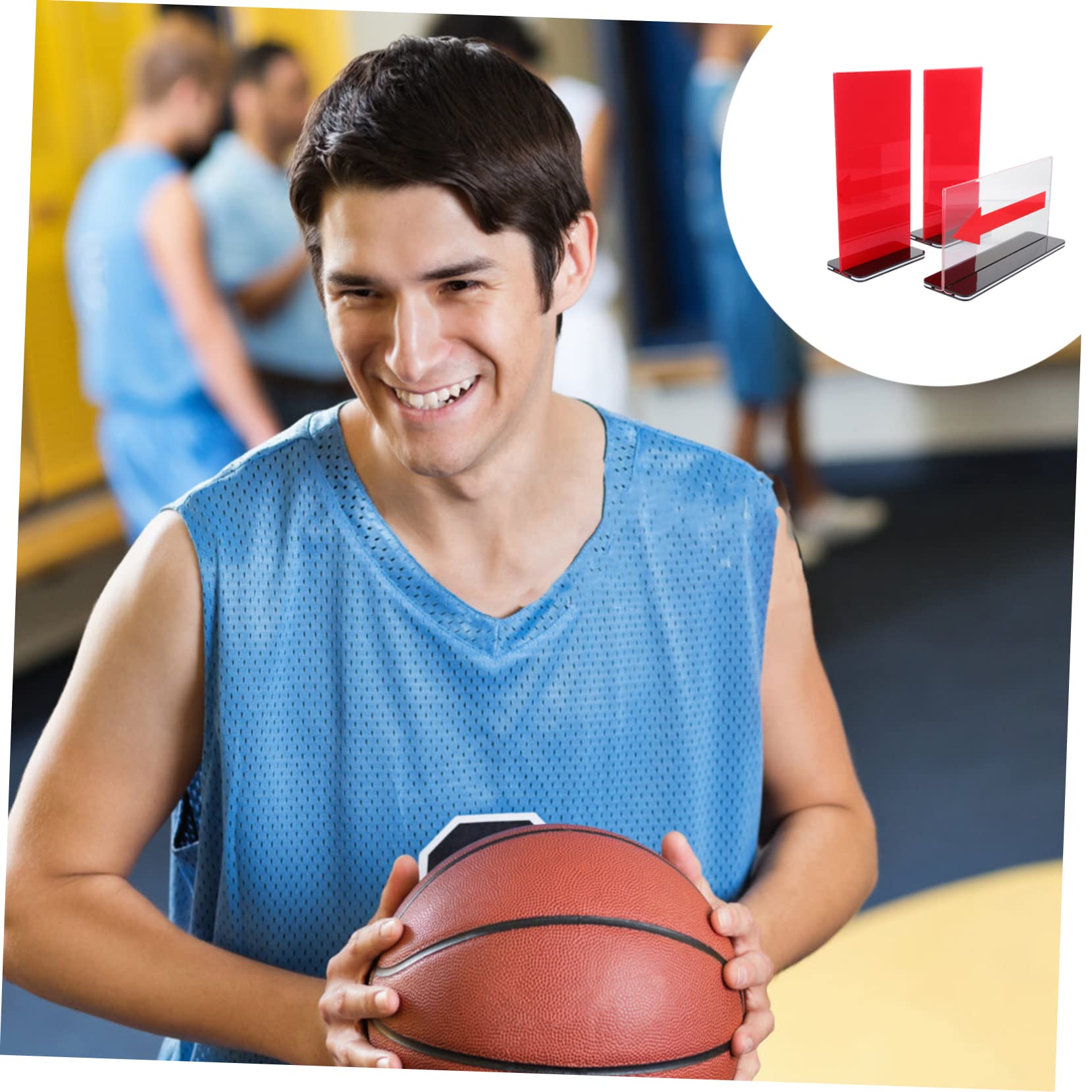 WOONEKY Tabellone Penalità per Basket in Acrilico Rosso Frecce Convertibili, Facile da Usare, Accessorio Professionale per Giochi e Competizioni di Pallacanestro