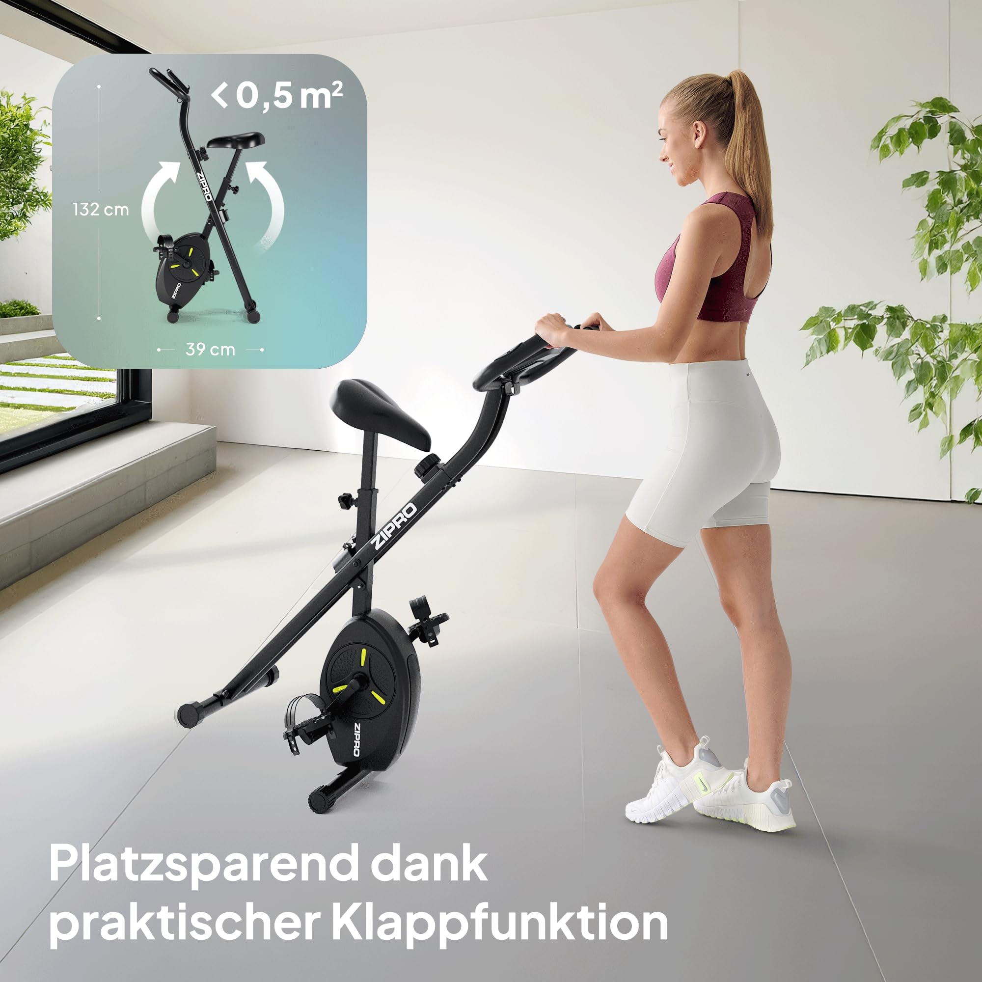ZIPRO Heimtrainer Fahrrad Ergometer Hometrainer Spinning Bike Klappbar