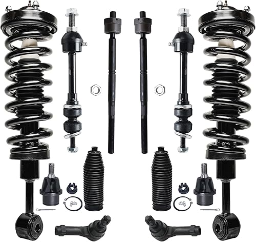 Detroit Axle - Kit de suspensión delantera de 12 piezas 4WD para Ford F-150 Lincoln Mark LT 2005-2008, 2006 2007 Ready Struts Enlaces de barra