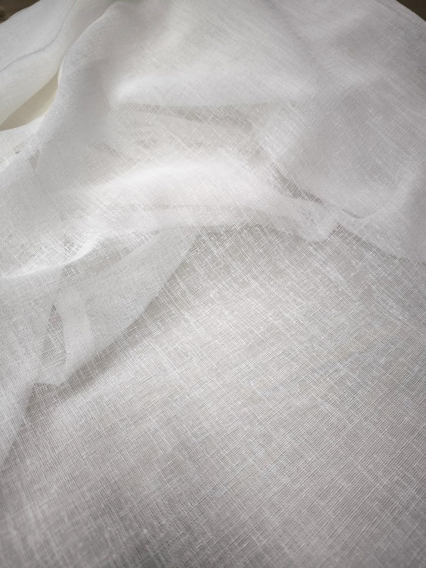 Tenda Su Misura Con Fettuccia Arricciatenda | Tessuto Bianco Ricamato Grigio | Larghezza 280 Cm Per Binari 140/170 Cm | Altezza Da 180 A 280 Cm