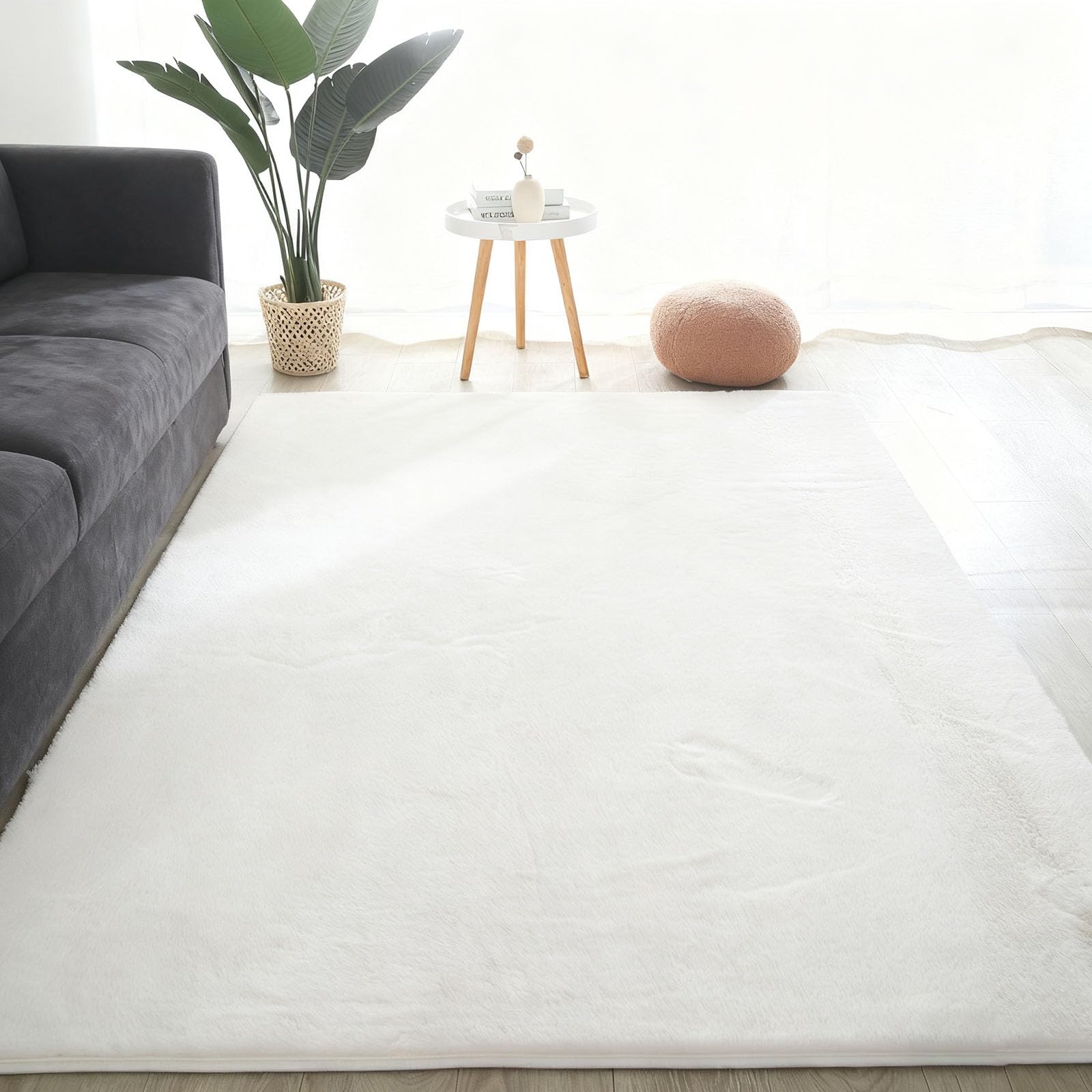 Tapis de chambre et salon blanc pour une ambiance cosy