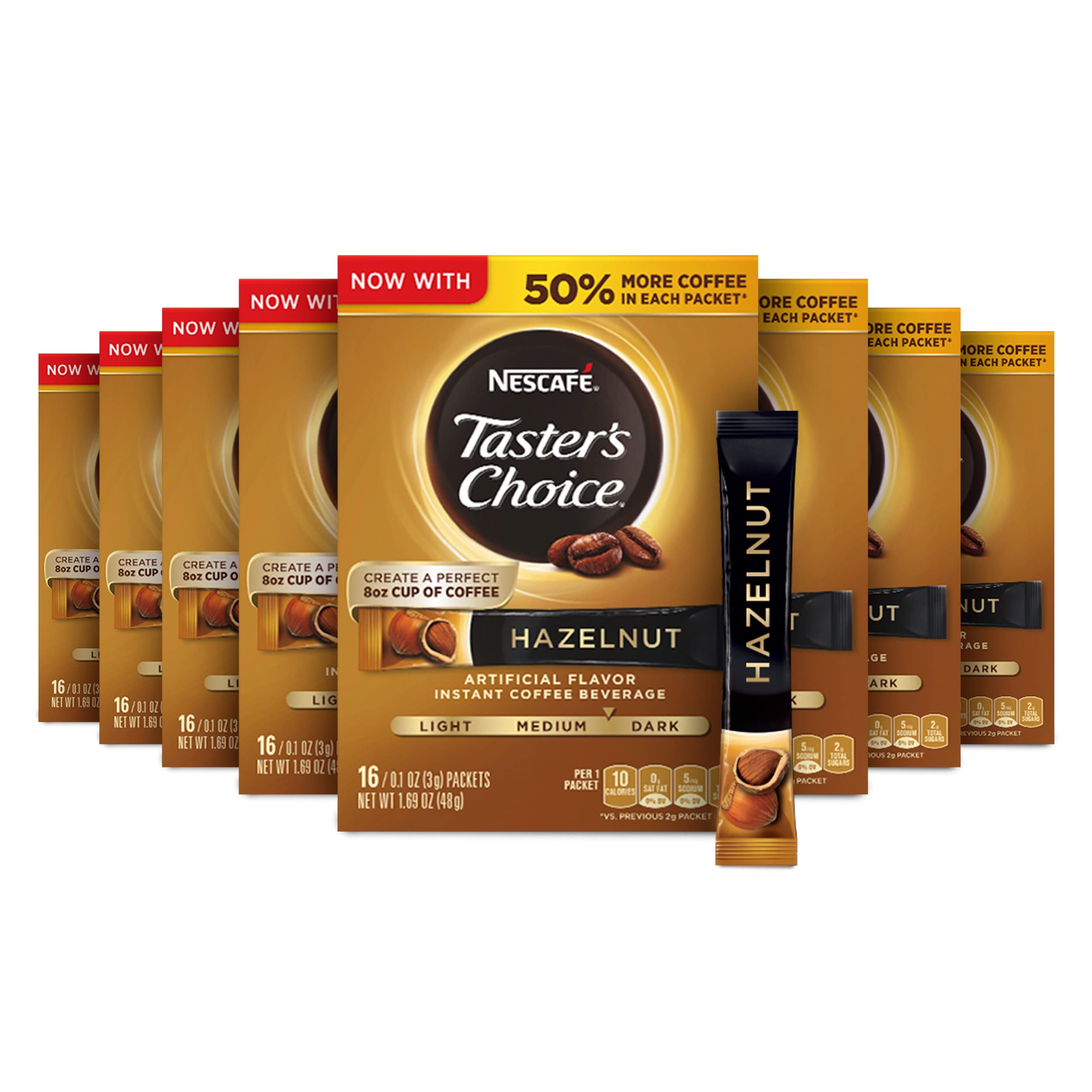 Nescafe Taster's Choice Hazelnut Flavoured Instant Coffee Sachets (Pack of 8 X 16 Sachets) Buy