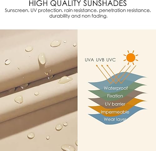 Miniatura 32 de Kozyard Morgan - Pérgola con marco de aluminio gris extragrande para exteriores con toldo para sombrilla (10 x 13 pies, beige)