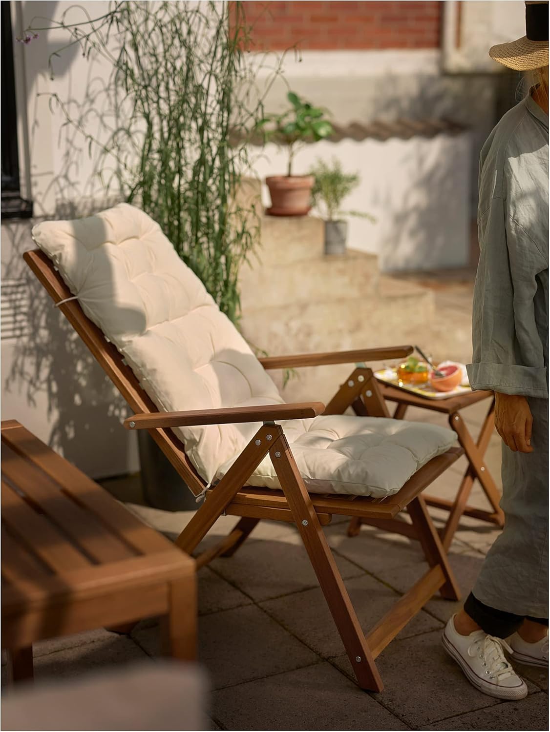 IKEA NÄMMARÖ Chair with Cushion in Outdoor Setting