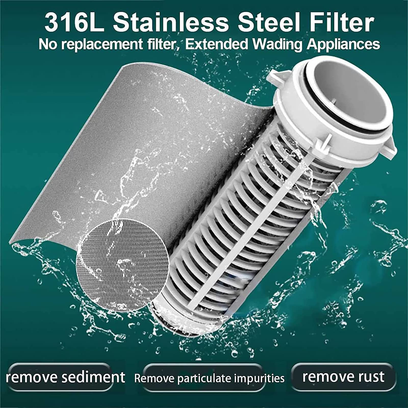 Filtro De Sedimentos, Filtros De Agua Reutilizables Para Toda La Casa Que Se Ajustan a -30 Grados a 100 Grados Bajo Cero, Sistema De Prefiltración Para Agua De Pozo, Adecuado Para Balcón, Baño, Dormit