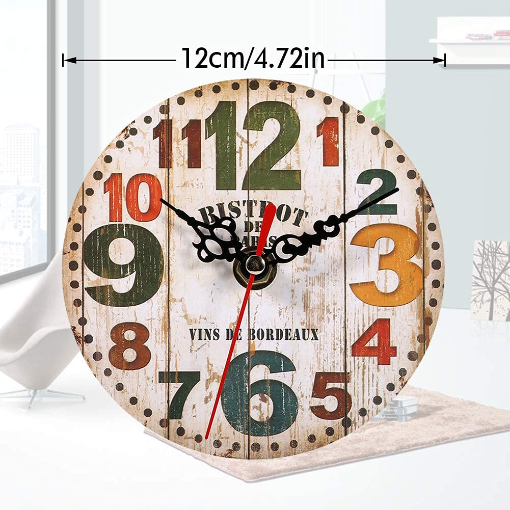 Decoratieve Stille Geen tikkende Wandklok Vintage Art Deco Stijl Ronde Moderne Houten Klokken voor Slaapkamer Woonkamer Thuiskantoor School Muur Art