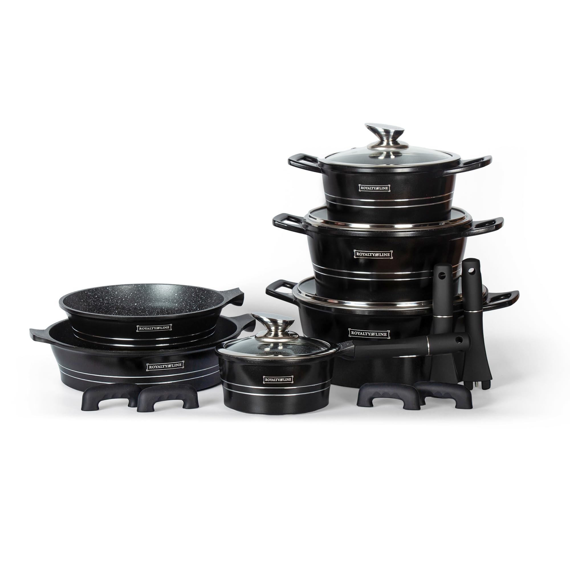 Royalty Line® 14-Piece Cookware Set | Beige - Den Haag