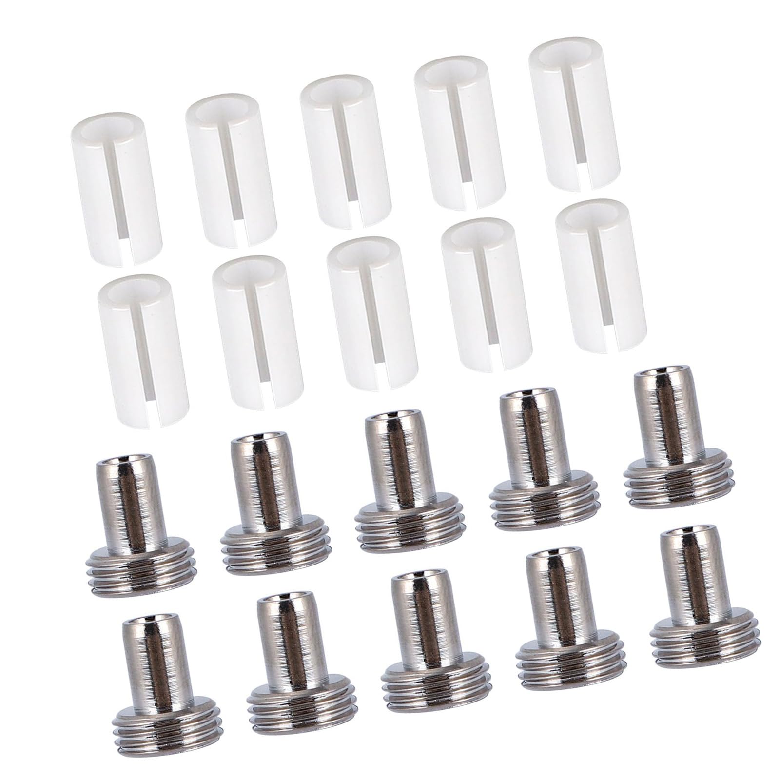 of 10Pcs Red Light Pen Replacement Components Including Ceramics Sleeves and Metal Head Fiber Visual Maintenance Set