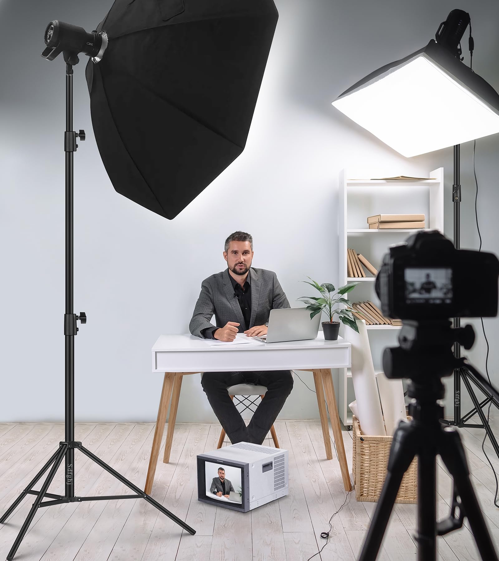 Heavy Duty 9.2 Feet/110'' Light Photography Tripod Stand, Aluminum - View #4