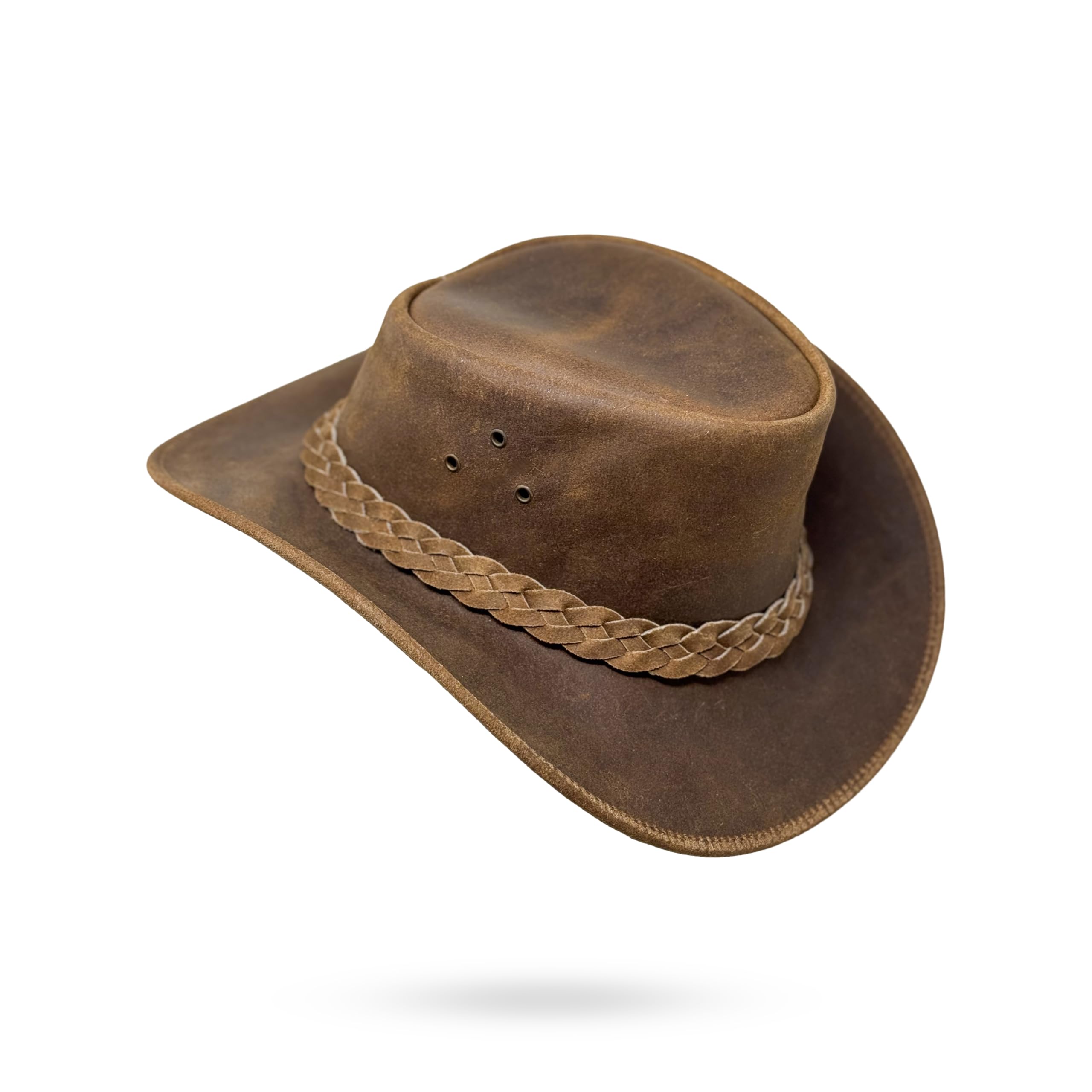 Lederhut Western Cowboy – Outdoor Hut Reiten, Wandern & Abenteuer Crazy Trail