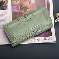 Vista 66 de Aphison - Cartera larga de cuero suave RFID para mujer, con caja de regalo