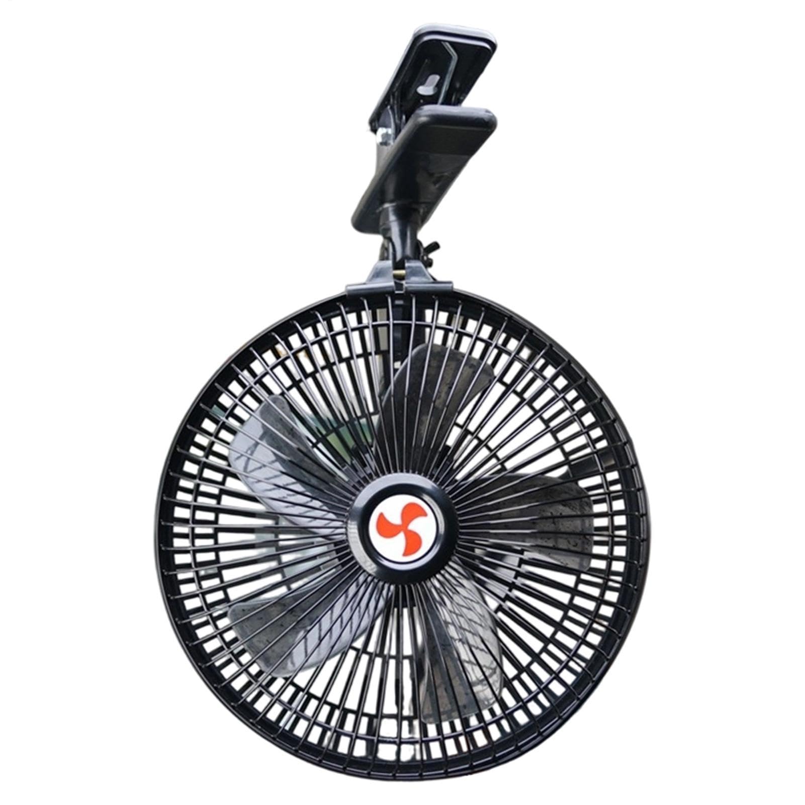 10 Inch Portable DC Clip On Car Fan With - 360 Cooling Ventilation For Trucks RVs Cars | 12V 24V Clip Fan, 2 Wind Speeds, ABS, 10.63x12.2 Inch, 1110g