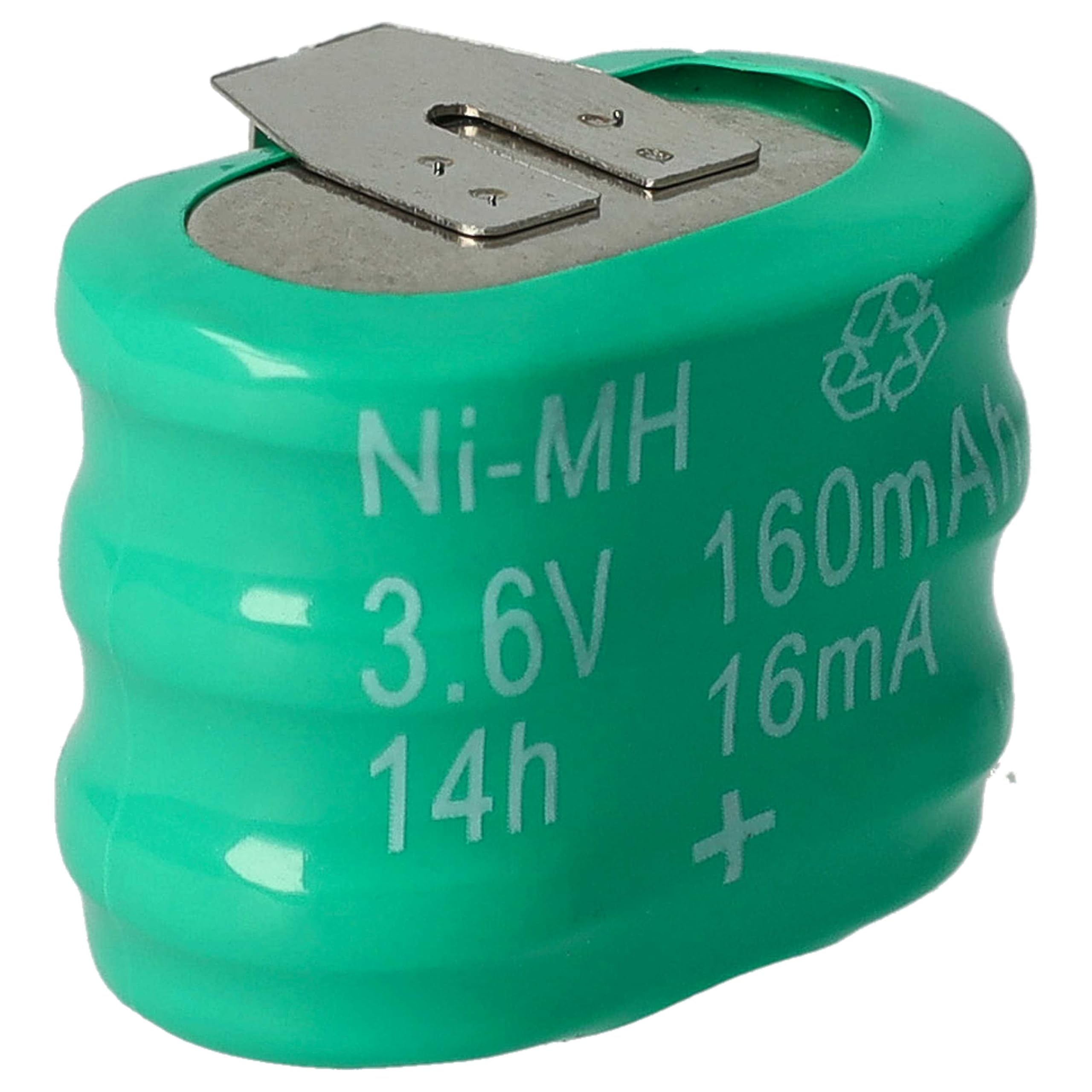 Vhbw NiMH Pile Bouton De Remplacement Pour Type V80H 3 épingles 80mAh 6V Convient Pour Les