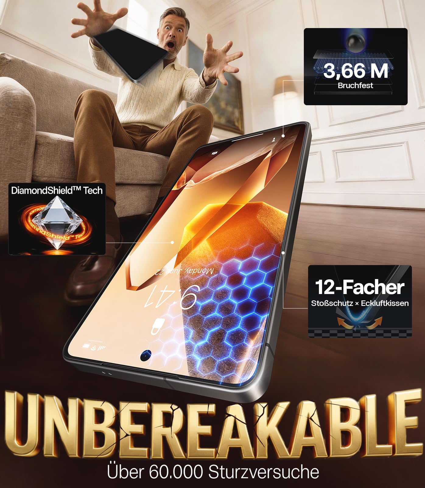 TORRAS für Samsung Galaxy S26 Ultra für Panzerglas [Nr.1 Drop-Schutz] Kratzfest Schutzfolie für Samsung S26 Ultra Folie 9H+ Härte Glas [Full Screen] Anti-Fingerabdruck, Kompatibel mit Hülle, 2 Stück