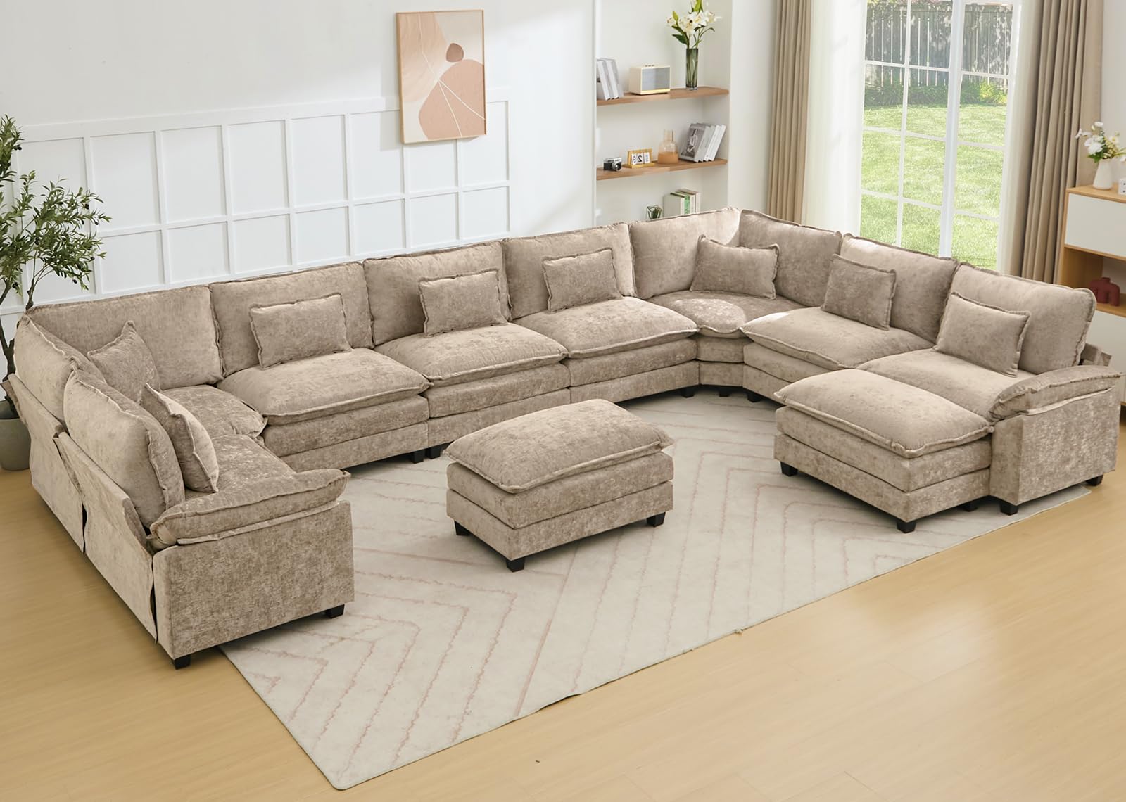 BIAOZHIKE Oversized Modular Sectional Sofa Set