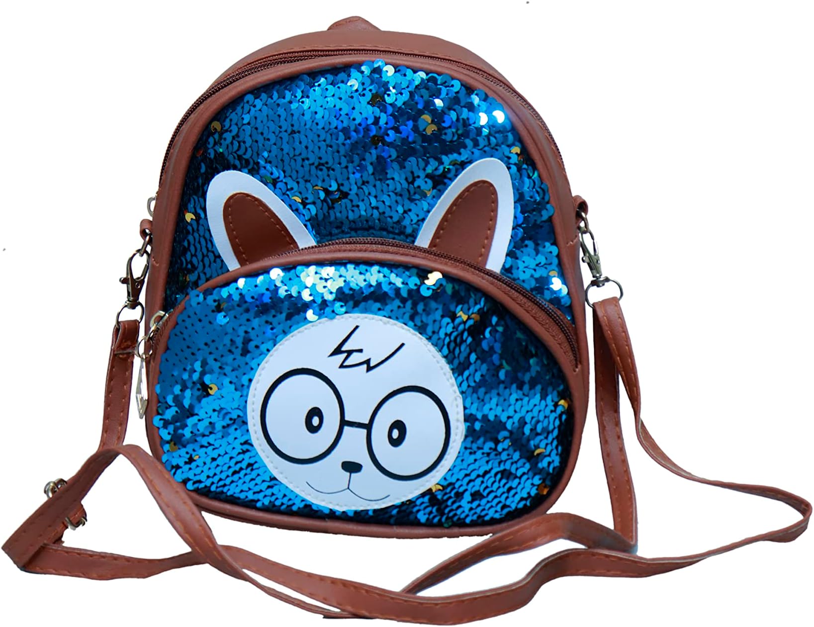 aaifaGirls Sling Sequin Mini Backpack || Backpacks for Girls ||Red Glitter Daypack Small Bag | Backpack Crossbody Shoulder Bag for Kids girls