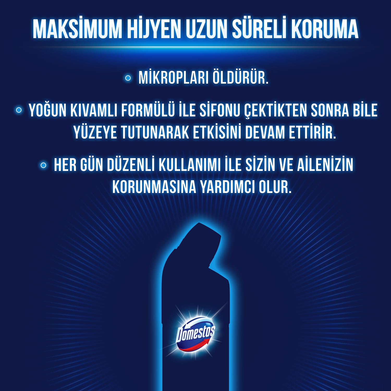 Domestos Yoğun Kıvamlı Çamaşır Suyu Dağ Esintisi 750 ml x4
