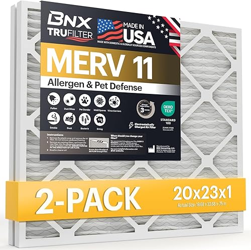 Miniatura 230 de BNX TruFilter - Filtro de aire 14 x 25 x 1 MERV 8, electrostático plisado para defensa contra polvo y mascotas, para aire acondicionado, HVAC
