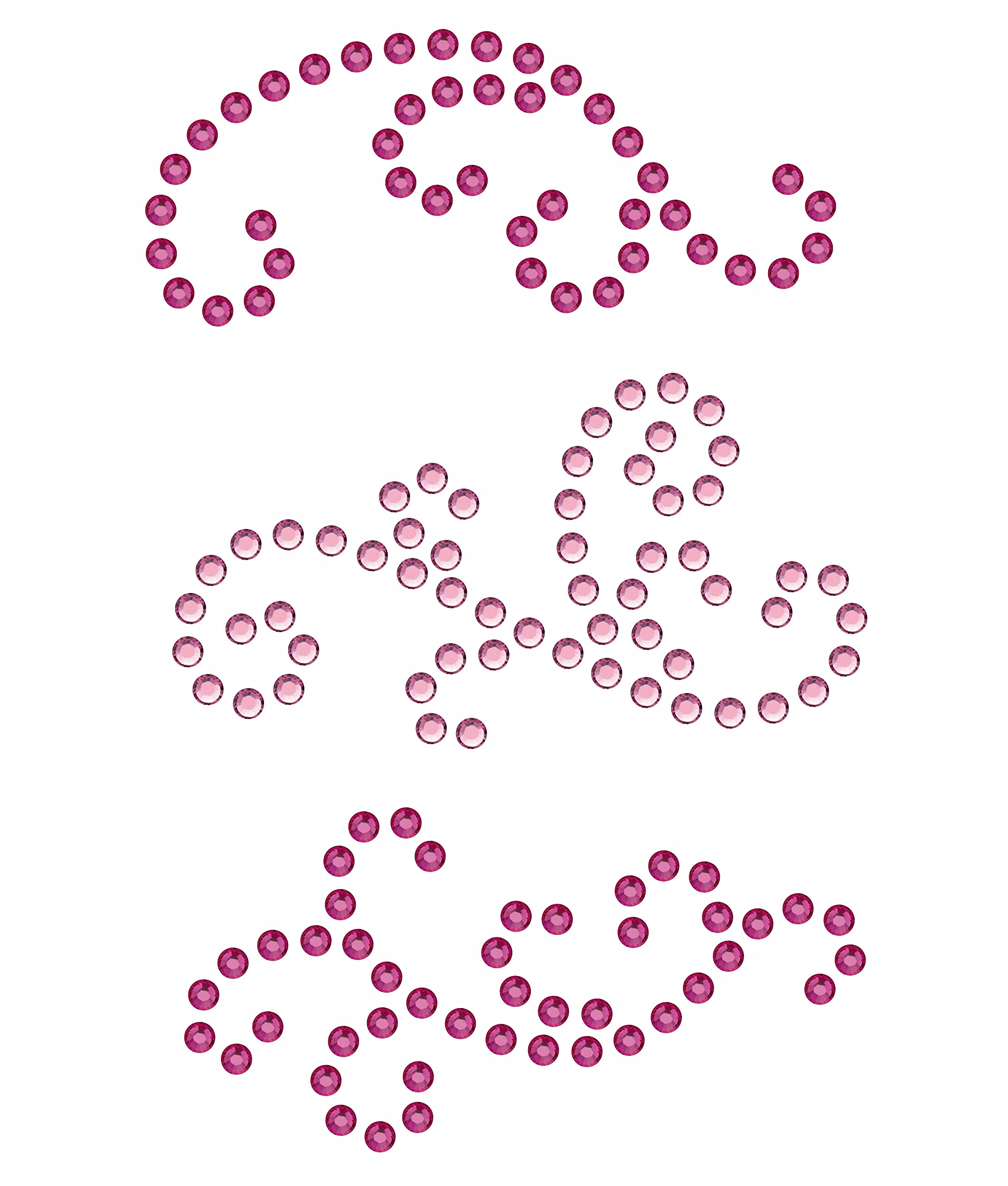 Rhinestone Genie Flourishes 003 Magnetische Strass-Schablone, Schwarz