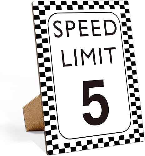 Miniatura 11 de Decoración de cumpleaños de coche de carreras, letrero sin límite de velocidad, Fast One, decoración de fiesta de cumpleaños de auto de carreras