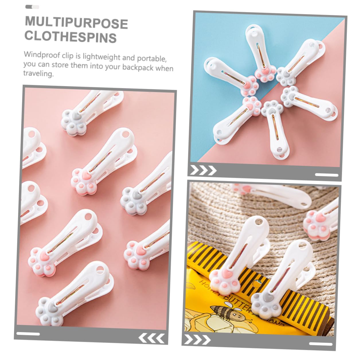 Alipis 72pezzi Clip Per Bucato Antivento Mollette Multifunzionali Per Asciugare Tovaglie e Abbigliamento Clip Resistenti e Pratiche Per