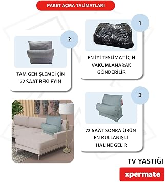 Sırt Destek Yastığı - Bel, Boyun Destekli Yastık TV Yastığı Okuma Yastığı Ameliyat Sonrası (Antrasit)