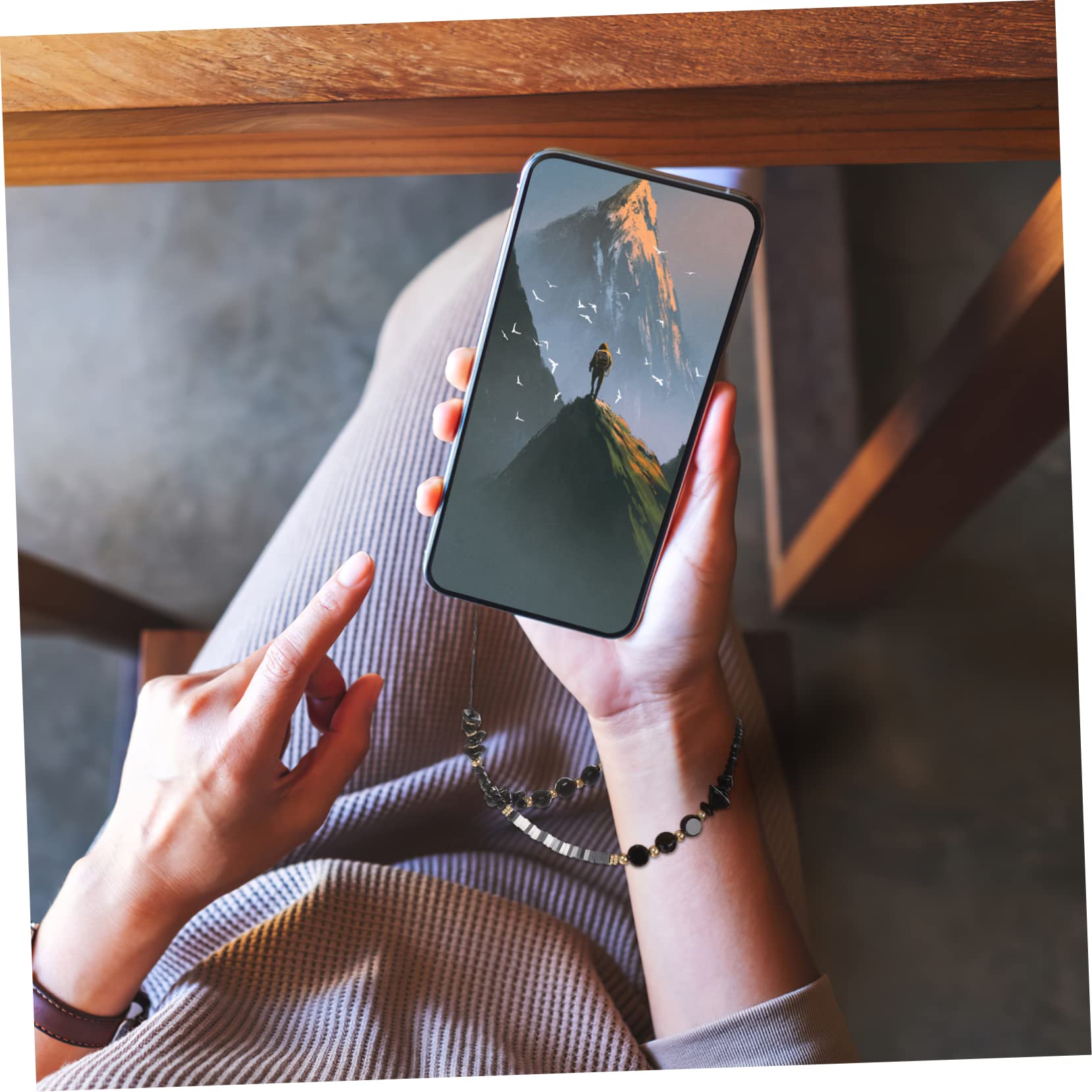Artibetter Cadena Telefono Funda Para Teléfono Con Correa De La Correa Del Teléfono Correa De Encantos De Teléfono Cordones y Muñequeras Para Teléfonos Móviles Acrílico