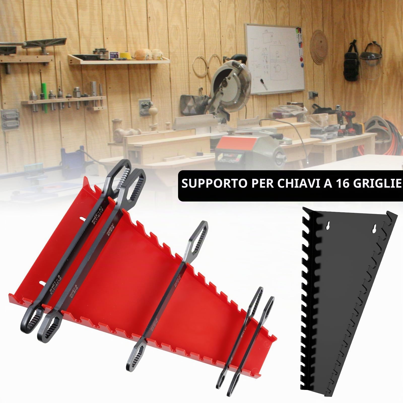 2 Supporto Per Chiave a Cricchetto Organizzatore,set chiavi inglesi,Staffa Della Chiave Inglese Organizer Porta,per chiavi inglesi per la memorizzazione di metrica da per 5 mm a 27 mm