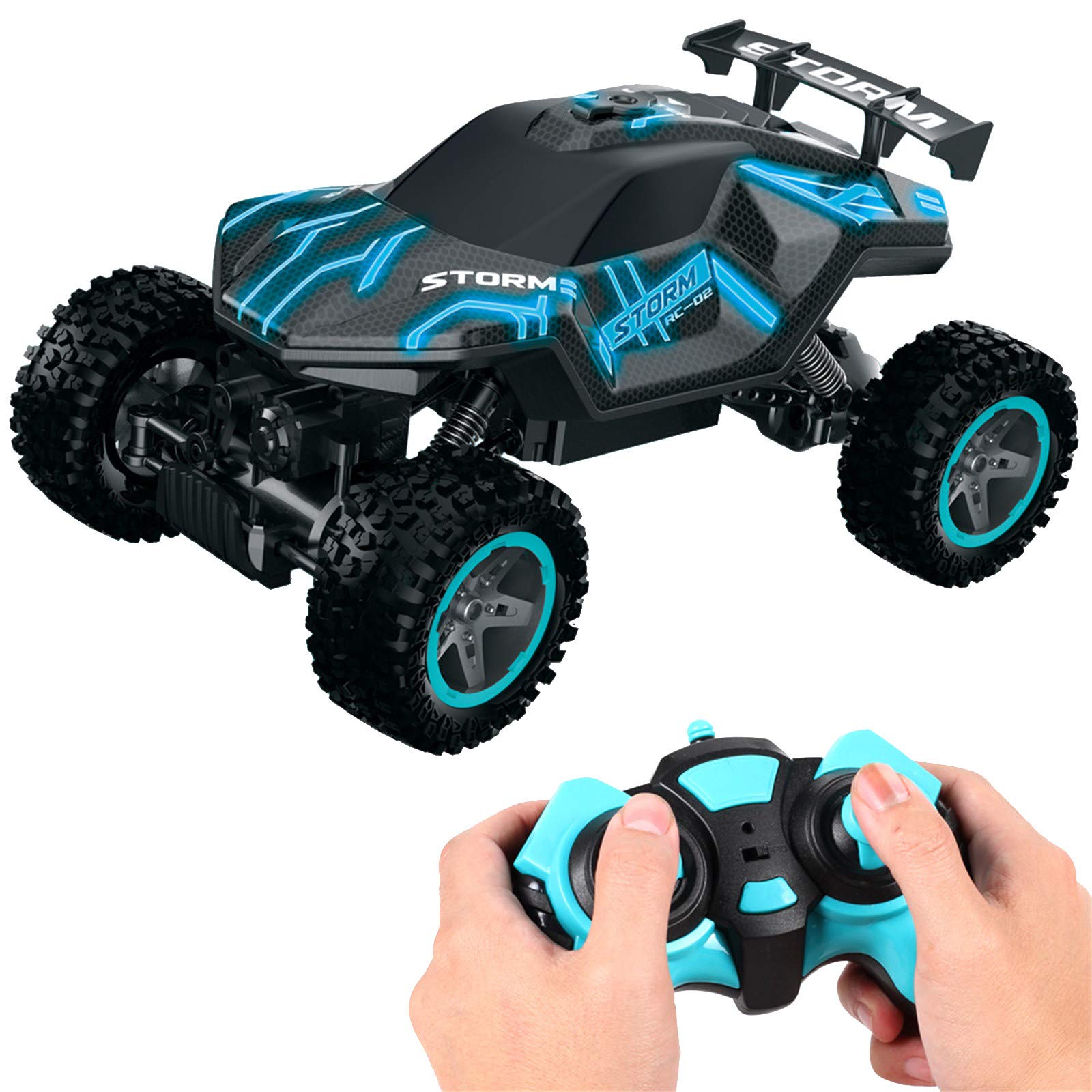 RC Cars 1: 16 Scale All Terrain 4x4 Remote Control Car for Adults & Kids, 40+ KM/H Waterproof Off-Road RC Trucks, High Speed Electronic Cars, 2.4Ghz Radio Controller Gift for 6+ Year Old Boys Girls