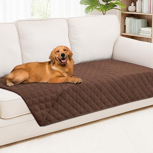 Miniatura 71 de Smiry Funda impermeable para cama de mascota, suave y lavable, para cama, sofá, reversible, perros pequeños, medianos, grandes, gatos, diseño