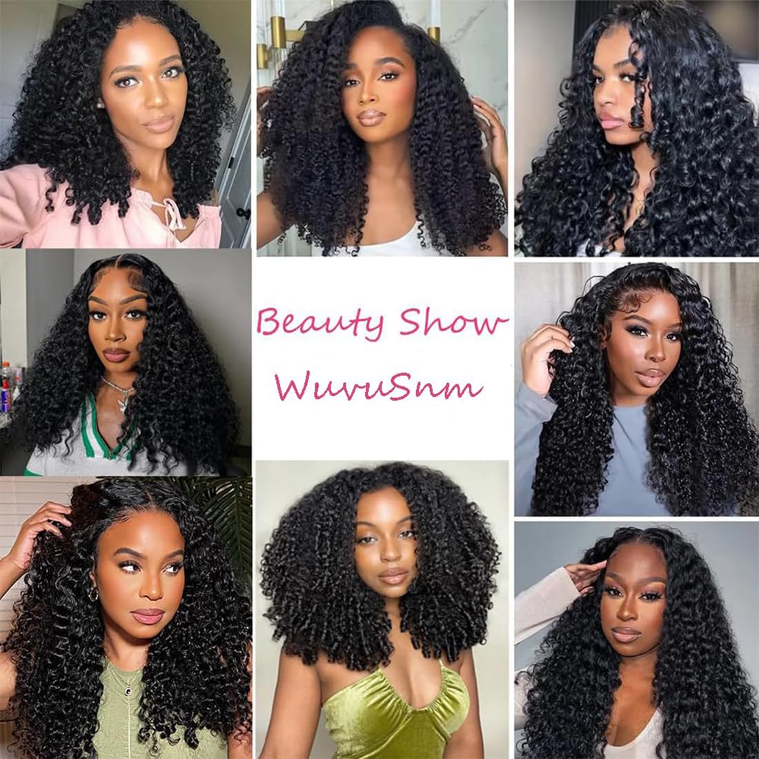 Ciocche di capelli veri burmani ricci ondulati, capelli umani Remy, non trattati, doppia trama, #1B, colore nero naturale, 3 ciocche per confezione, totale 150 g, 40,6 cm, 45,7 cm, 50,8 cm