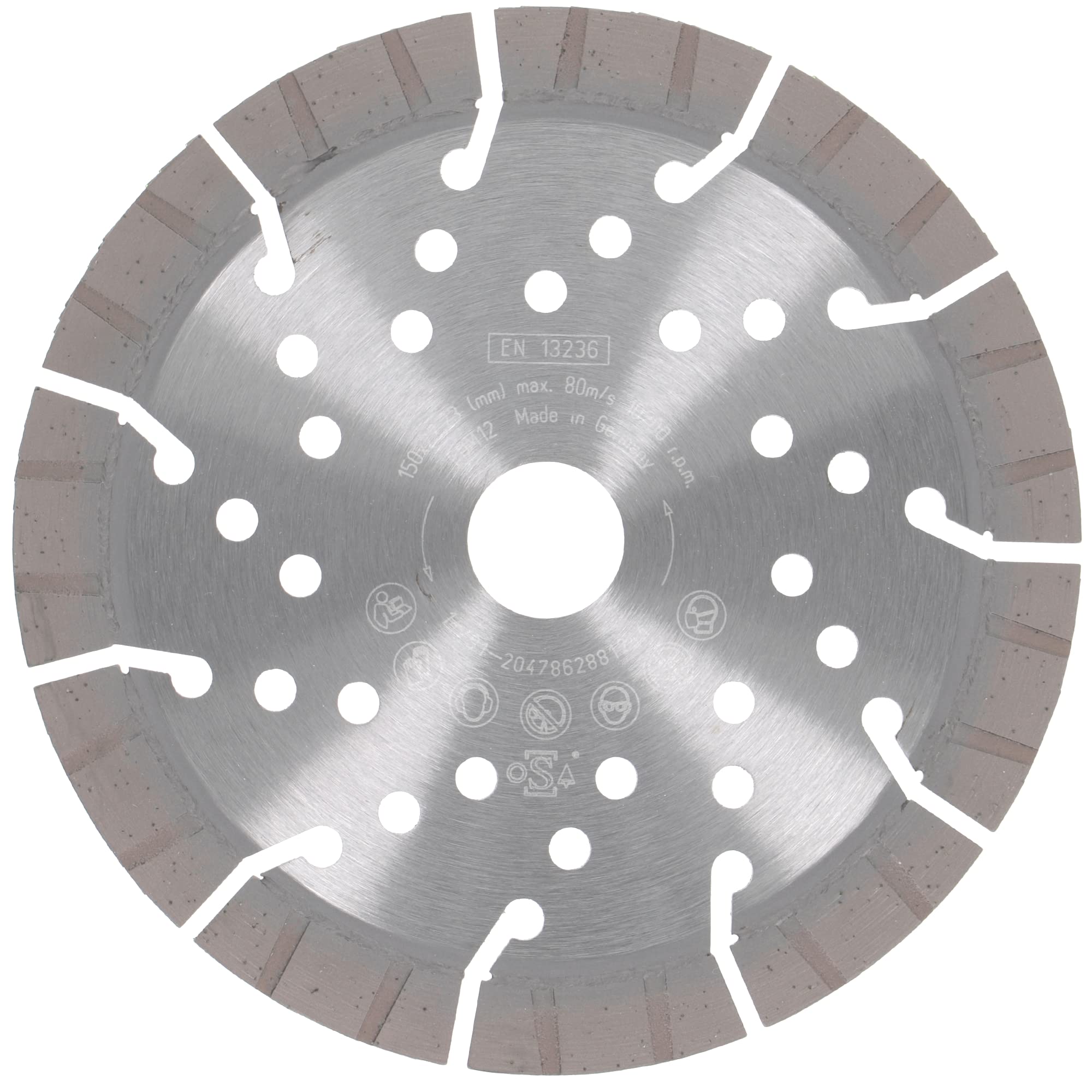 PRODIAMANT Profesjonalna diamentowa tarcza tnąca beton/granit Oxx 150 mm x 22,2 mm diamentowa tarcza do cięcia PDX82.118 150 mm do kamienia naturalnego, produktów betonowych, materiałów o średniej twardości i twardych