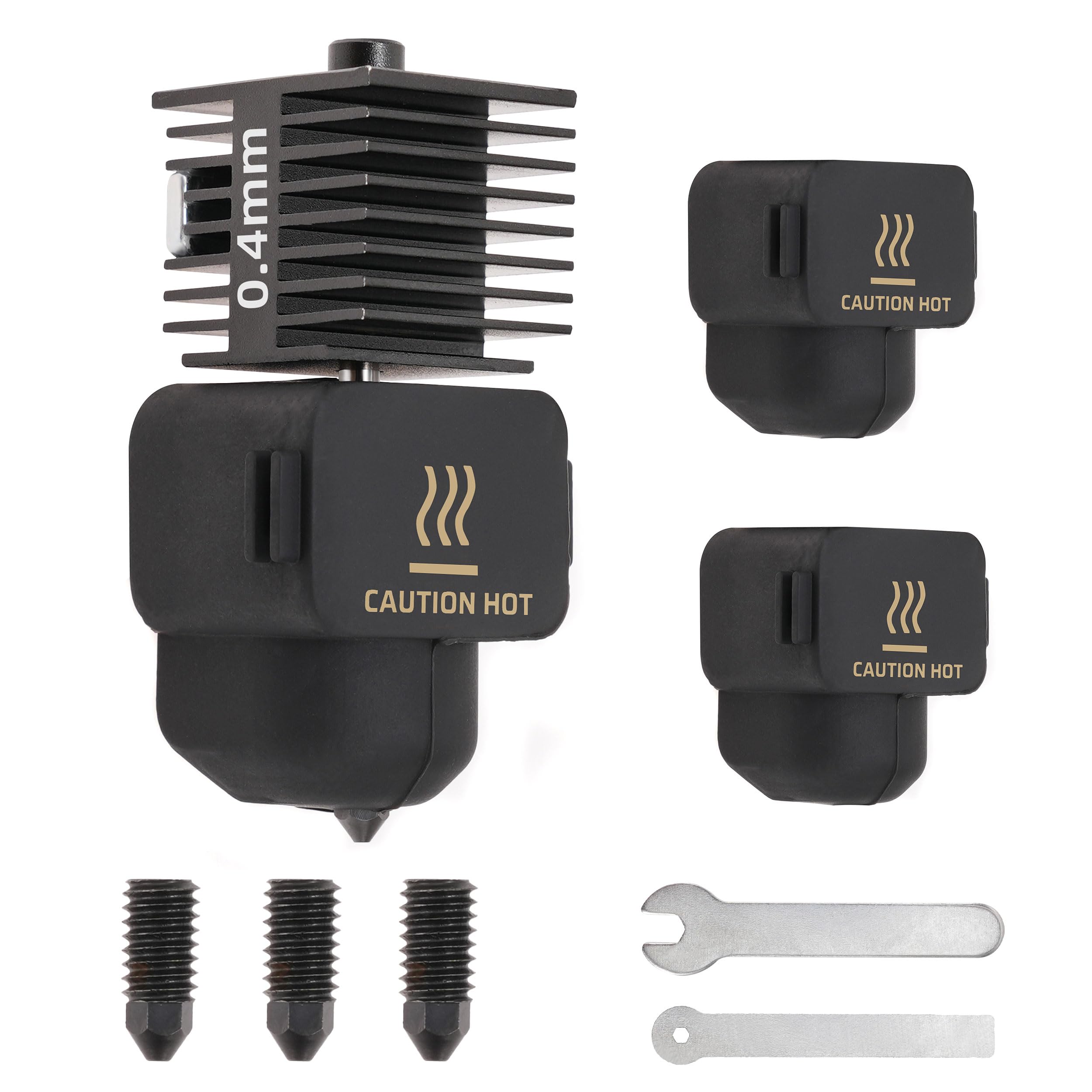 Tinytrees A1 Mini/A1 Hotend: Hotend for A1 Mini/A1 Print Head Hot End Kit High-Temperature 0.2MM 0.4MM 0.6MM Hardened Steel Nozzle Replacement for