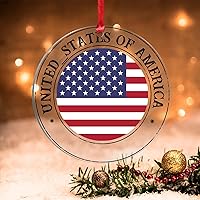 Vista 23 de Adorno de Navidad de Trinidad y Tobago para niños, bandera de Trinidad y Tobago, colgante acrílico para árbol de Navidad, recuerdo, bandera