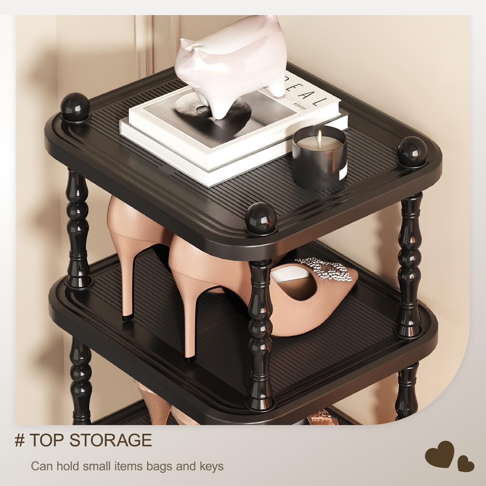 Independent Shoe nizer – Contenitore verticale in plastica per 2/3/4/5/6/7 livelli Design semplice e moderno per armadio scarpe e borse soluzione salvaspazio per la casa